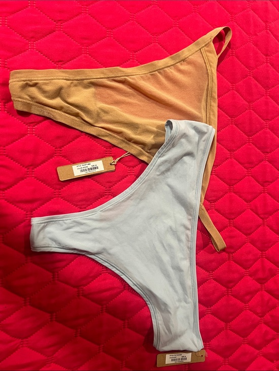SKIMS Other - SKIMS Seamless Bikini Briefs in Light Blue and Tan